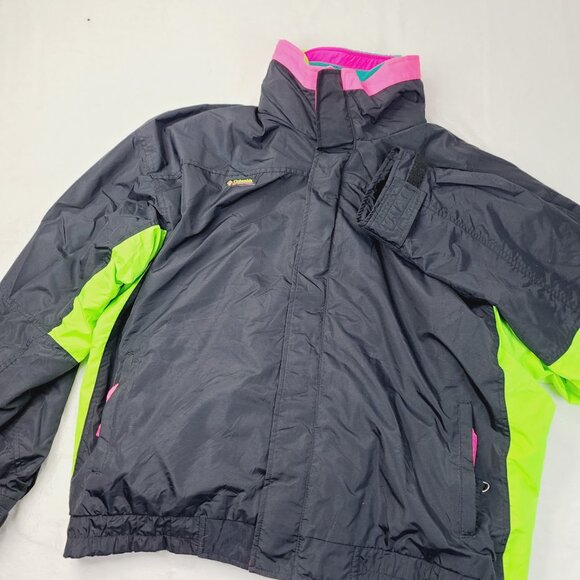 Columbia Women's Black Neon Bugaboo Fleece Winter Windbreaker Jacket Size XXL - Picture 2 of 7